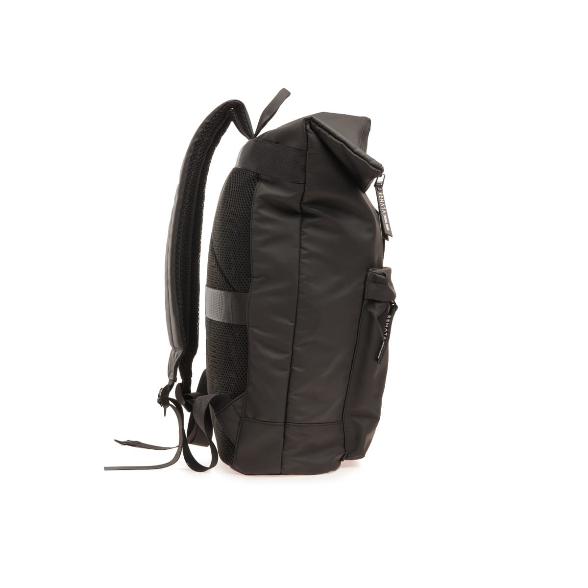 Mochila Renata Roll Top Black Izquierda