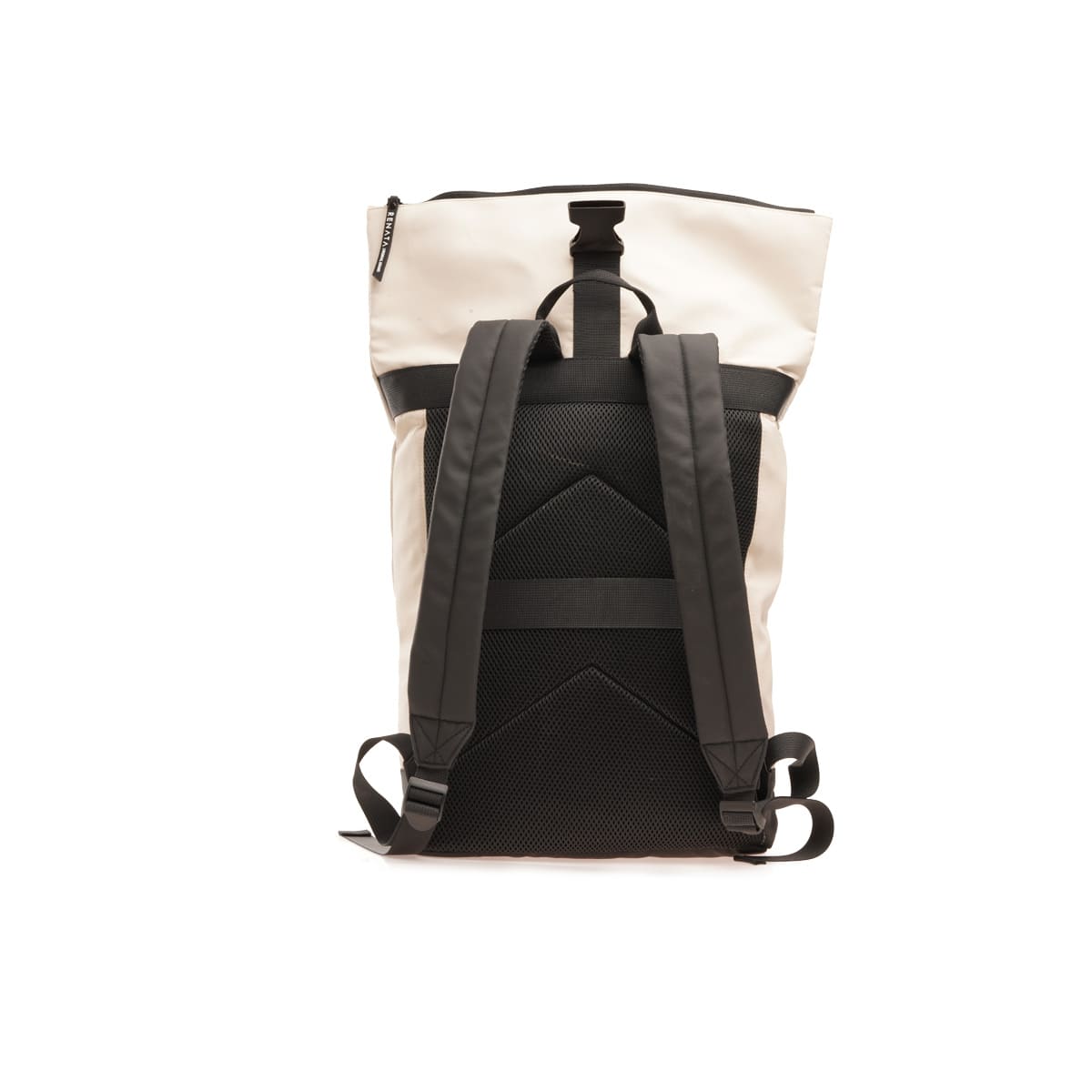 Mochila Renata Roll Top White Atras Abierta