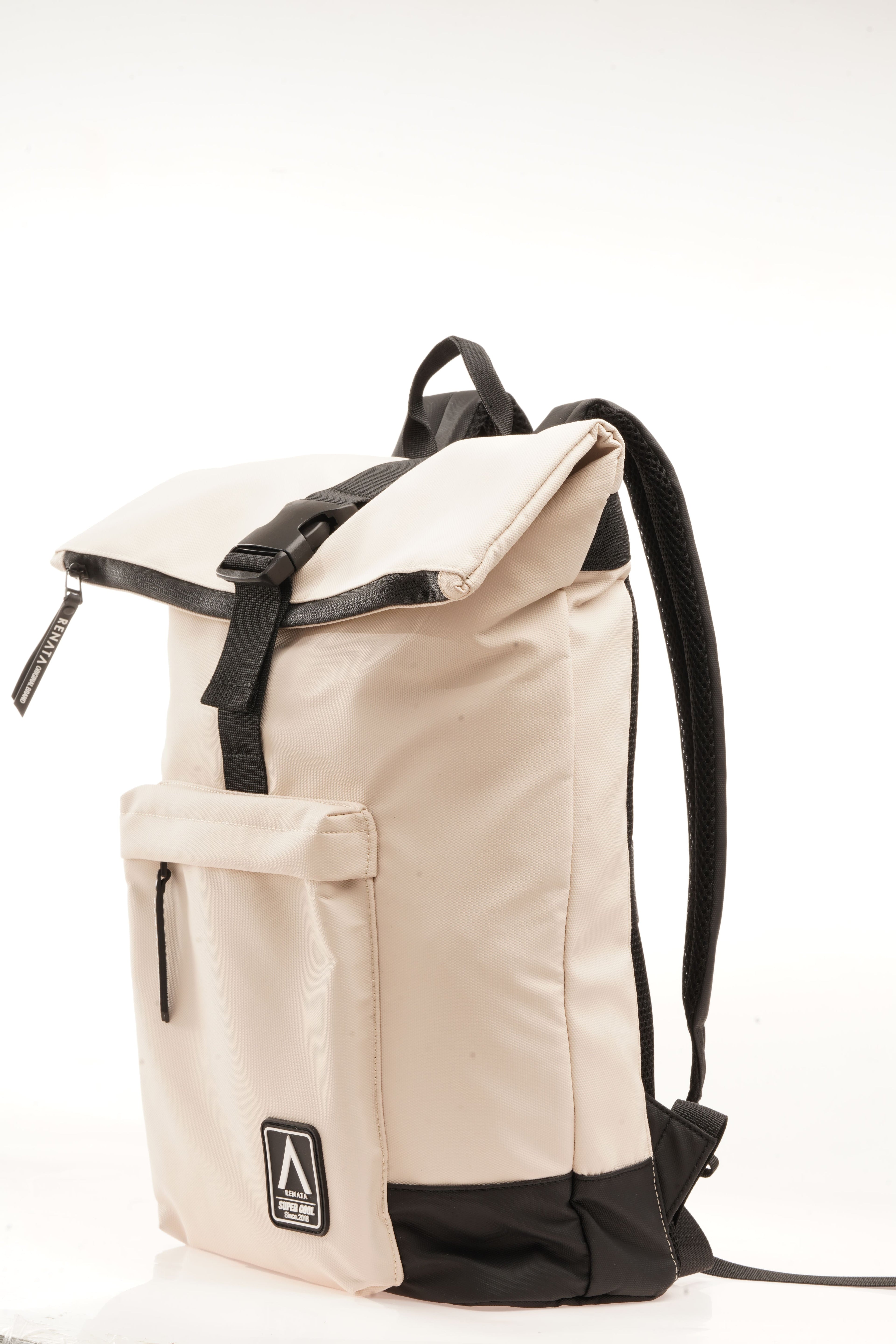Mochila Renata Roll Top White Lateral